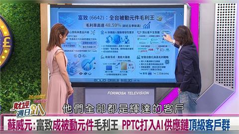 財經週日趴(影)／蘇威元:富致成被動元件毛利王 PPTC打入AI供應鏈頂級客戶群