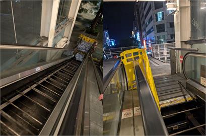 快新聞／陸橋電扶梯施工「封條只封一半」　洪健益批：蔣市府重大公安危機