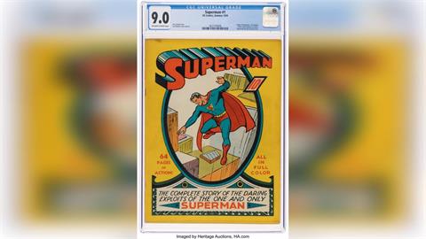 快新聞／東西收好！美《超人》漫畫第一版　拍出2.8億新天價