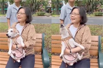 蔡英文現身力挺同志遊行　愛犬亂叫急喊「樂樂沒禮貌」民眾笑翻