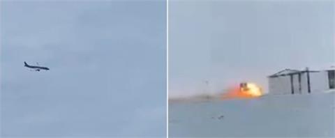 快新聞／哈薩克「客機墜毀」乘客生死不明　飛機迫降「燒成火球」影片曝