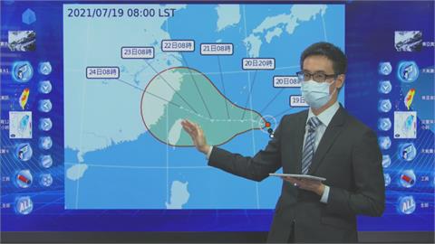 「烟花」颱風最快明變中颱！ 氣象局估21日下半天有機會發海警