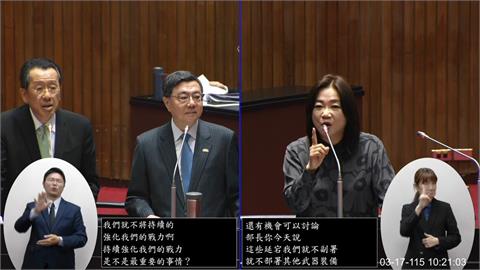 火爆質詢! 馬文君控政院不照顧軍人 卓揆:去年已加薪170億