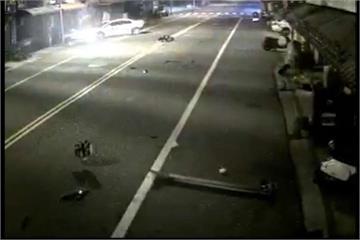 汽車追撞路邊車5傷 車內乘客被拋飛