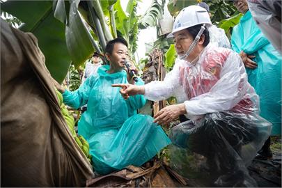 幕後／上任後首次！賴總統率執政團隊勘災　不分藍綠打團體務實戰
