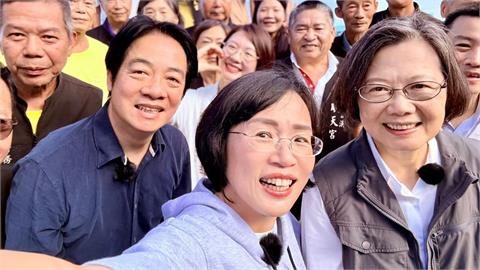 賴清德請吃螃蟹「小英也來了」！蘇巧慧曬雙總統自拍　他爆：花枝丸被1人通通打包