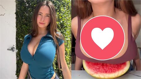 加拿大正妹化身「人體液壓機」狠壓西瓜！200萬粉絲點開停不下來