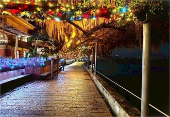 淡水河岸聖誕味濃　新北高灘處打造6大光雕與跨年煙火