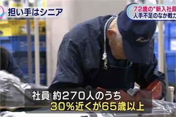 日本青壯年勞動力不足 銀髮族就業人數成長