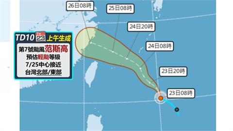 范斯高颱風生成影響7/26罷免投票？氣象署：目前影響小