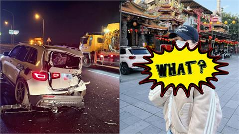 千千「國道出嚴重車禍」首露臉！被目擊「戴護頸現蹤廟宇」近況曝：很幸運