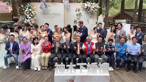 浪漫雲端婚禮! 阿里山神木見證 15對新人完婚