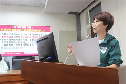 快新聞／台幣猛升值中小企業快吃不消！　陳亭妃要求經濟部提具體對策