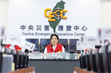 賴清德視察中央應變中心　籲強化水電通訊三大民生需求防災能量