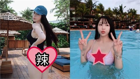 梓梓辣穿U領高衩死庫水「麻糬險掉出」！一轉身「渾圓大蜜桃」現形…網全暴動