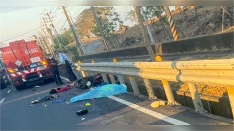 高雄大寮死亡車禍　男騎士遭曳引車輾斃