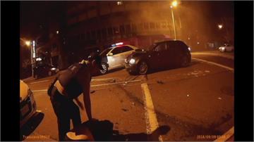 酒後移車驚見警 心虛落跑慘撞計程車