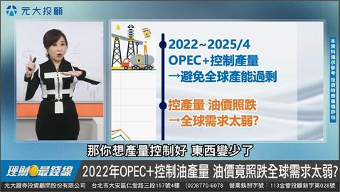 理財最錢線／油價持續走跌　顯示全球經濟偏弱　關鍵出在這裡