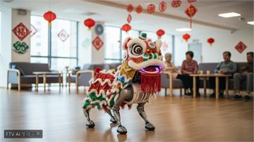 香港安養院迎來新夥伴！「機器狗」化身志工陪長輩舞獅逗趣
