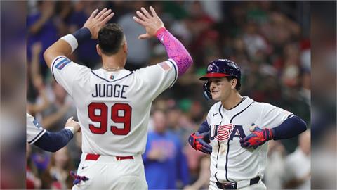 美國隊前一場贏墨西哥狂歡到半夜。（圖／翻攝自WBC官網X）