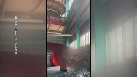 父母抱著衝「3樓高滑水道」至少3趟　女童大哭撕心裂肺
