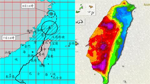 丹娜絲離台還沒結束「低壓帶緊跟隨」！雨彈連炸1週「這3天」最猛烈