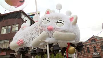 台北燈節巨型「躲貓貓」主燈賣萌！黃珊珊：戴口罩比較安全