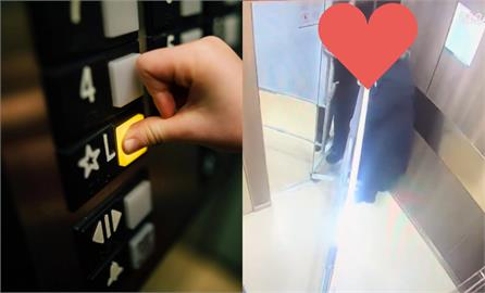 超正女員工推白板「1角度」慘困電梯！荒謬畫面流出…網笑翻：智商都加在顏值了