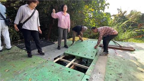 惡劣! 旱溪廢河道旁赫見新平台 驚見"偷藏廢棄物"
