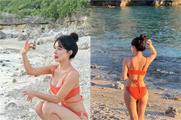 海邊絕頂辣台妹竟是李多慧！一轉身「大蜜桃掉出」粉絲嗨了：全台貧血
