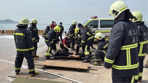 模擬颱風天飛機失事　連江舉辦空難災害防救演練