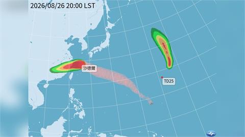 快新聞／「沙德爾」還沒走！新熱帶低壓生成　預計明增強為颱風「艾陶」