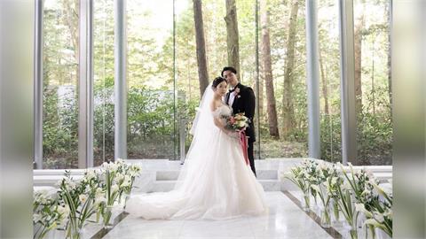 快新聞／放閃！鄭家純輕井澤浪漫婚禮登場　新郎Akira正面照曝光