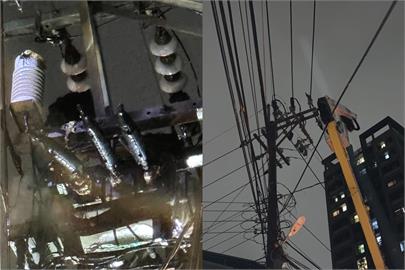 快新聞／板橋、桃園、新竹昨晚接連停電　台電冒雨搶修、加速復電