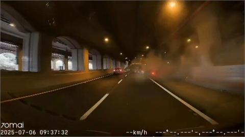 新竹鳳鼻隧道爆死亡車禍　聯結車超車不成自撞釀1死1傷