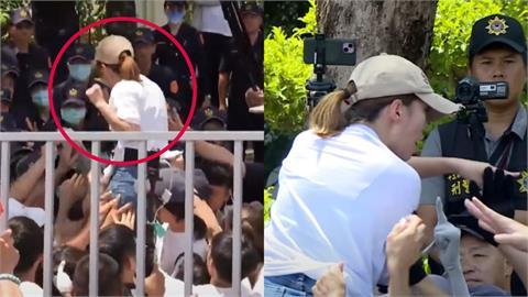 陳智菡竟喊「太熱想找林蔭乘涼」才爬拒馬！PO抓痕照嗆警察：要辦就來