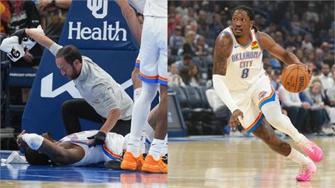 NBA(影)／簽93億大約連2年大傷！雷霆明星前鋒「腳踝驚悚翻折」主帥：很難接受