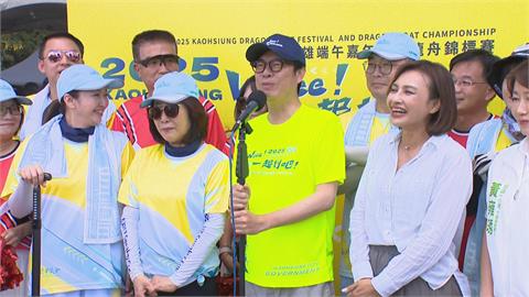 高雄國際龍舟賽議會隊摘冠 陳其邁賽前與議長「鬥嘴鼓」樂翻眾人