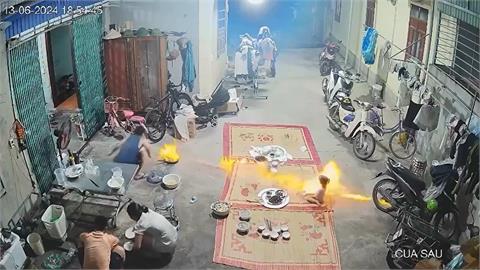 快新聞／越南1民眾食物加酒精「爆發噴射火焰」　女童身體遭命中起火燃燒