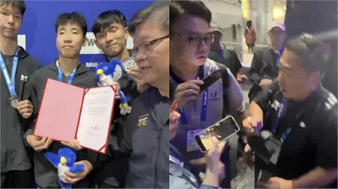 世大運(影)／中國硬搶台灣隊奪跆拳道銀牌賀電　署長鄭世忠痛批：野蠻行為