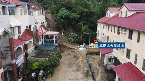 暴雨襲山區！台中大坑土石崩塌　潭子龍興巷土石阻交通