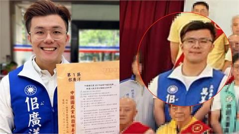 佀廣洋「放棄提名半個月」喊假的？「國民黨徽不撤、背心照穿」被問尬回2字