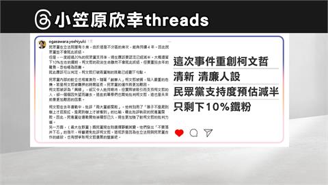 外媒關注柯文哲捲弊案　　小笠原欣幸：民眾黨只剩10%鐵粉