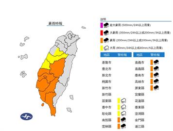 快新聞／午後雨彈升級！10縣市豪大雨特報　大雷雨轟7地