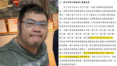 國民黨新北黨部涉偽造連署！四叉貓親揭「抄名冊行情表」：志工抄到點眼藥水