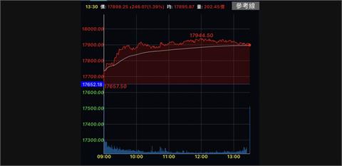 美股反彈、俄烏開戰利空淡化　台股收漲17898.25點