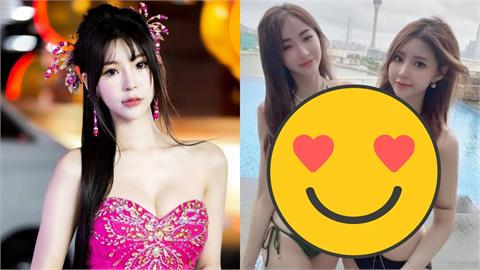 泳池2辣妹「深V裂到腰」竟是兩大最美禮生！「超兇合體」掀網暴動：真香