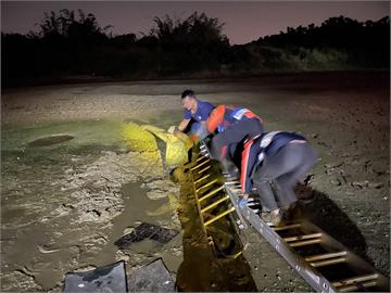 快新聞／險滅頂！台南大叔整理魚塭誤踩爛泥　一度僅「浮出1顆頭」