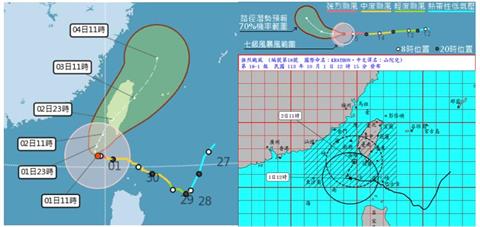 快新聞／山陀兒「牛步」北轉！明風雨標準達標　7縣市有望放颱風假