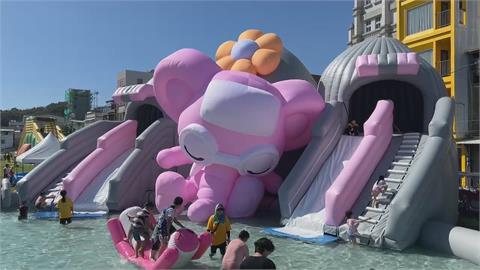 高雄旗津風箏節順延　「氣墊水樂園」週末搶先登場